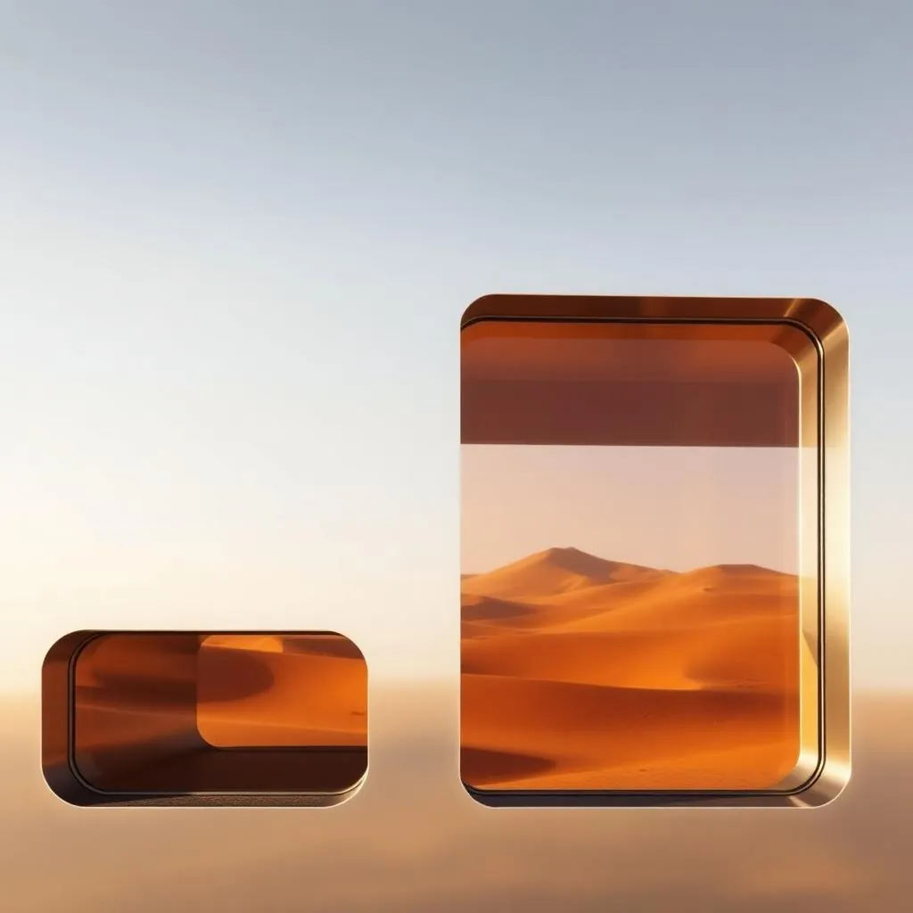 Detail of SOLACE anodised aluminium slit window reflecting desert dunes
