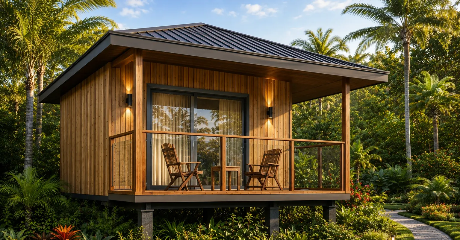Tree House prefab pod home — elevated cottage by WIKHOMES