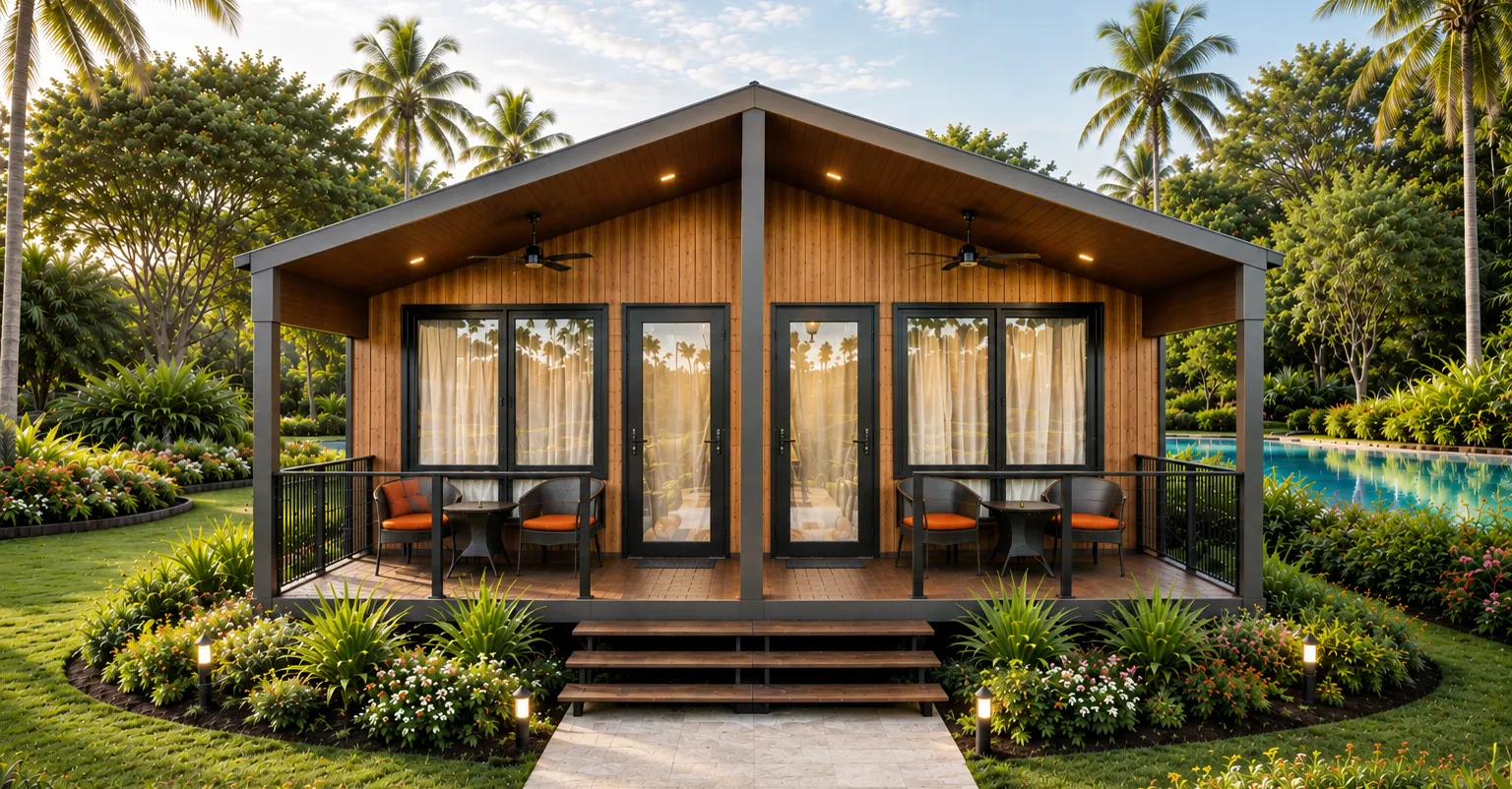 Twin Room prefab pod home — twin-occupancy cottage by WIKHOMES